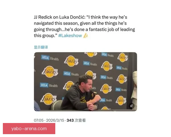 雷迪克称东契奇保持现有表现可拿MVP 其为球队核心驱动力